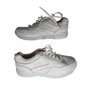 Etonic Women's White Pink Leather Bowling Shoes Size 8